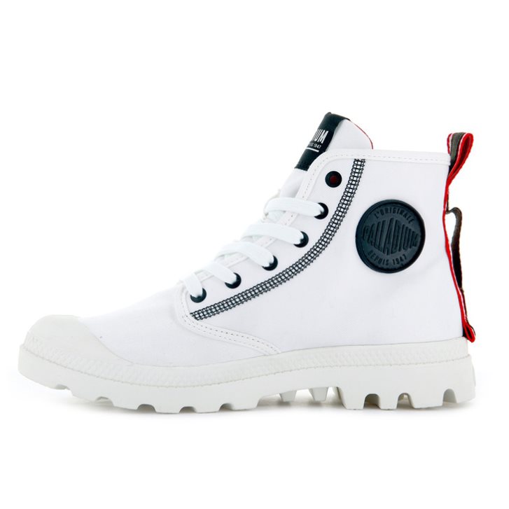 Palladium Pampa Dare 2 Survive Women's Boots White | UK A568-GXZ